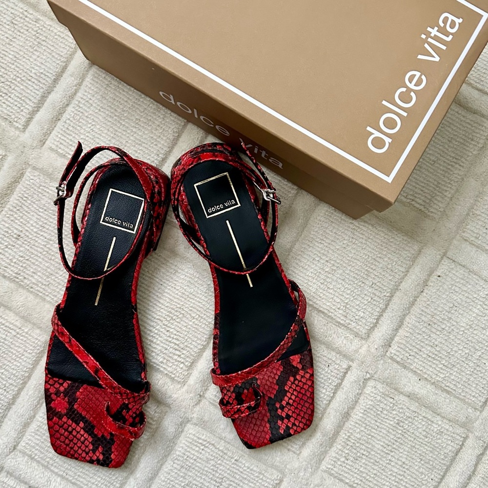Dolce Vita NWT Red Snake Sandals